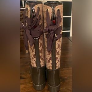 Coach Rain Boots Size 8